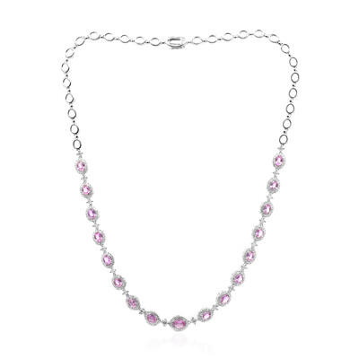 Pinkfarbener Saphir-Goldcollier (CIRARI)
