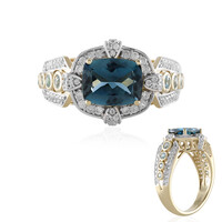 Londonblauer Topas-Goldring (SUHANA)