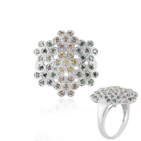 I2 Brillant-Silberring