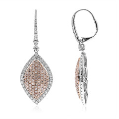 Pinkfarbener I1 Diamant-Goldohrringe (CIRARI)