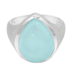 Aqua-Chalzedon-Silberring