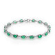 Sambia-Smaragd-Silberarmband