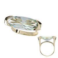 Grüner Amethyst-Goldring