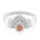 Oranger Saphir-Silberring