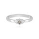 I2 Schokoladen-Diamant-Silberring