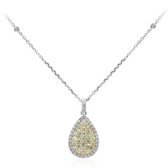 Gelber SI2 Brillant-Goldhalskette (CIRARI)
