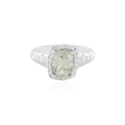 Grüner Amethyst-Silberring