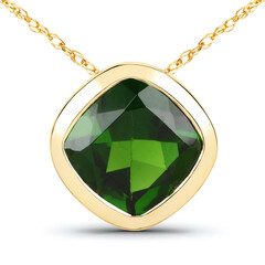 Russischer Diopsid-Goldhalskette