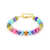 Äthiopischer Opal-Silberarmband