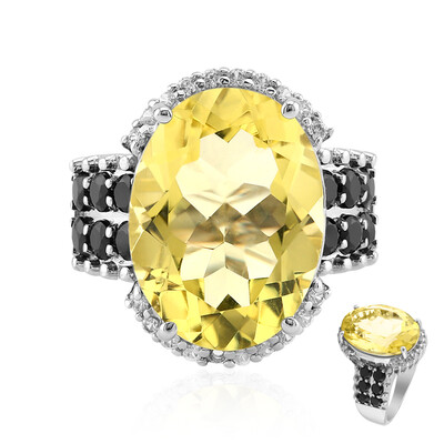 Ouro Verde-Quarz-Silberring