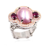 Mabe-Perlen-Silberring (Dallas Prince Designs)