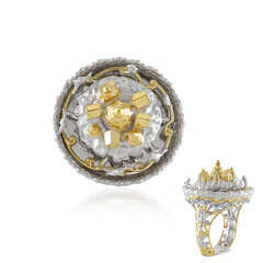 Schweizblauer Topas-Silberring (Gems en Vogue)