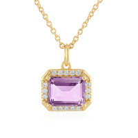 Lavendel-Amethyst-Silberhalskette