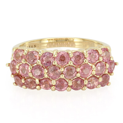 Nicht erhitzter Padparadscha-Saphir-Goldring (AMAYANI)
