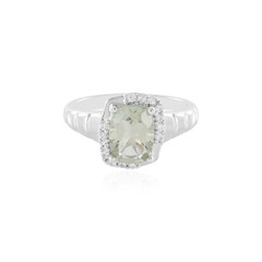 Grüner Amethyst-Silberring