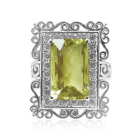 Ouro Verde-Quarz-Silberring (Dallas Prince Designs)