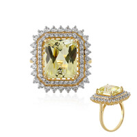 Kanariengelber Kunzit-Goldring