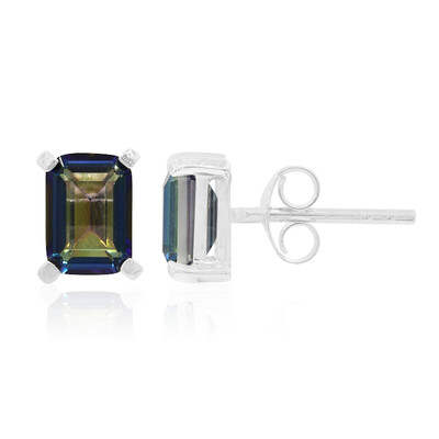 Blauer Mystik-Quarz-Silberohrringe