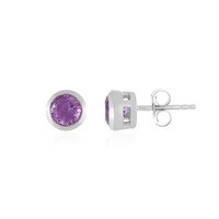 Lavendel-Amethyst-Silberohrringe