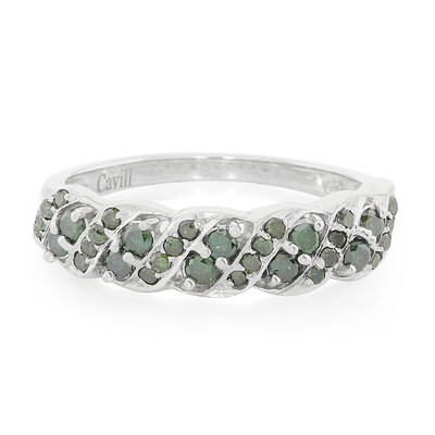 Fancy-Diamant-Silberring