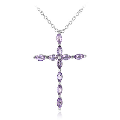 Bolivianischer Amethyst-Silberhalskette