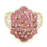 Nicht erhitzter Padparadscha-Saphir-Goldring (AMAYANI)