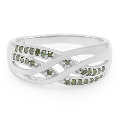 Fancy-Diamant-Silberring