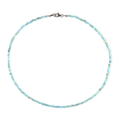 Blauer Apatit-Silberhalskette