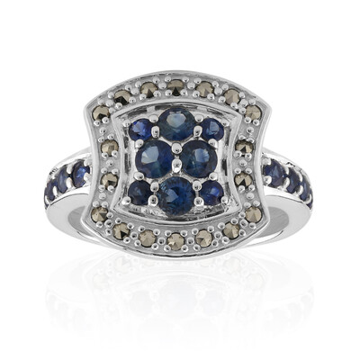 Blauer Saphir-Silberring (Annette classic)