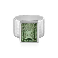 Grüner Amethyst-Silberring