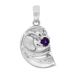 Sambia-Amethyst-Silberanhänger