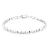 Weißer Topas-Silberarmband