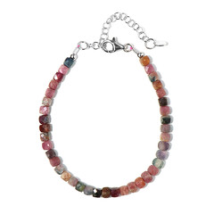 Pinkfarbener Turmalin-Silberarmband