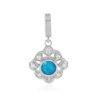 Äthiopischer Blauer Opal-Silberanhänger