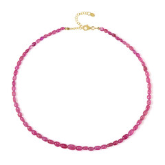Pinkfarbener Madagaskar-Saphir-Silberhalskette