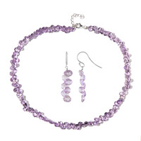 Lavendel-Amethyst-Silberset