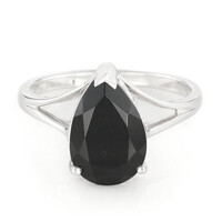 Schwarzer Onyx-Silberring