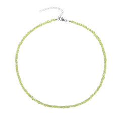 Peridot-Silberhalskette