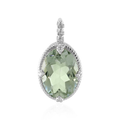 Grüner Amethyst-Silberanhänger