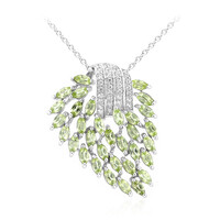 Burmesischer Peridot-Silberhalskette