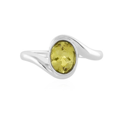 Goldener Apatit-Silberring