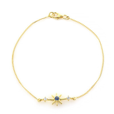 Blauer Saphir-Silberarmband