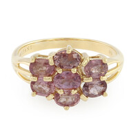 Nicht erhitzter Padparadscha-Saphir-Goldring (AMAYANI)