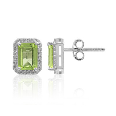 Peridot-Silberohrringe