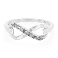 Blauer Diamant-Silberring