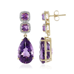 Amethyst-Goldohrringe