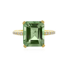 Grüner Amethyst-Silberring