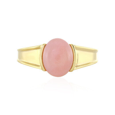 Pinkfarbener Opal-Silberring