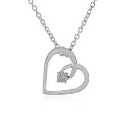 I4 (J) Diamant-Silberhalskette