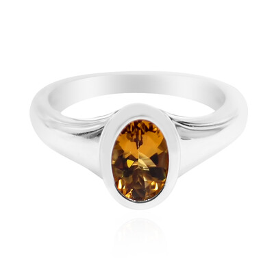 Cognac-Skapolith-Silberring